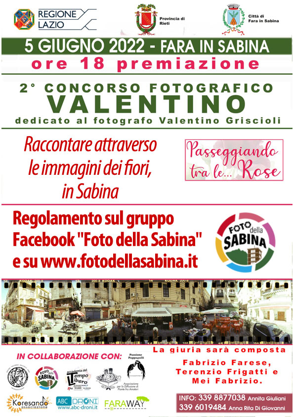 II Concorso fotografico Valentino organizzato da Foto della Sabina a Fara in Sabina il 4 e 5 giugno 2022